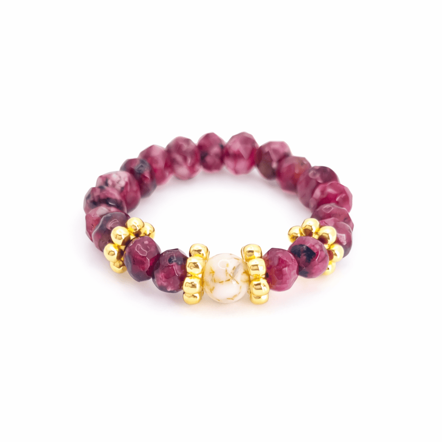 BAGUE FEA BURGUNDY