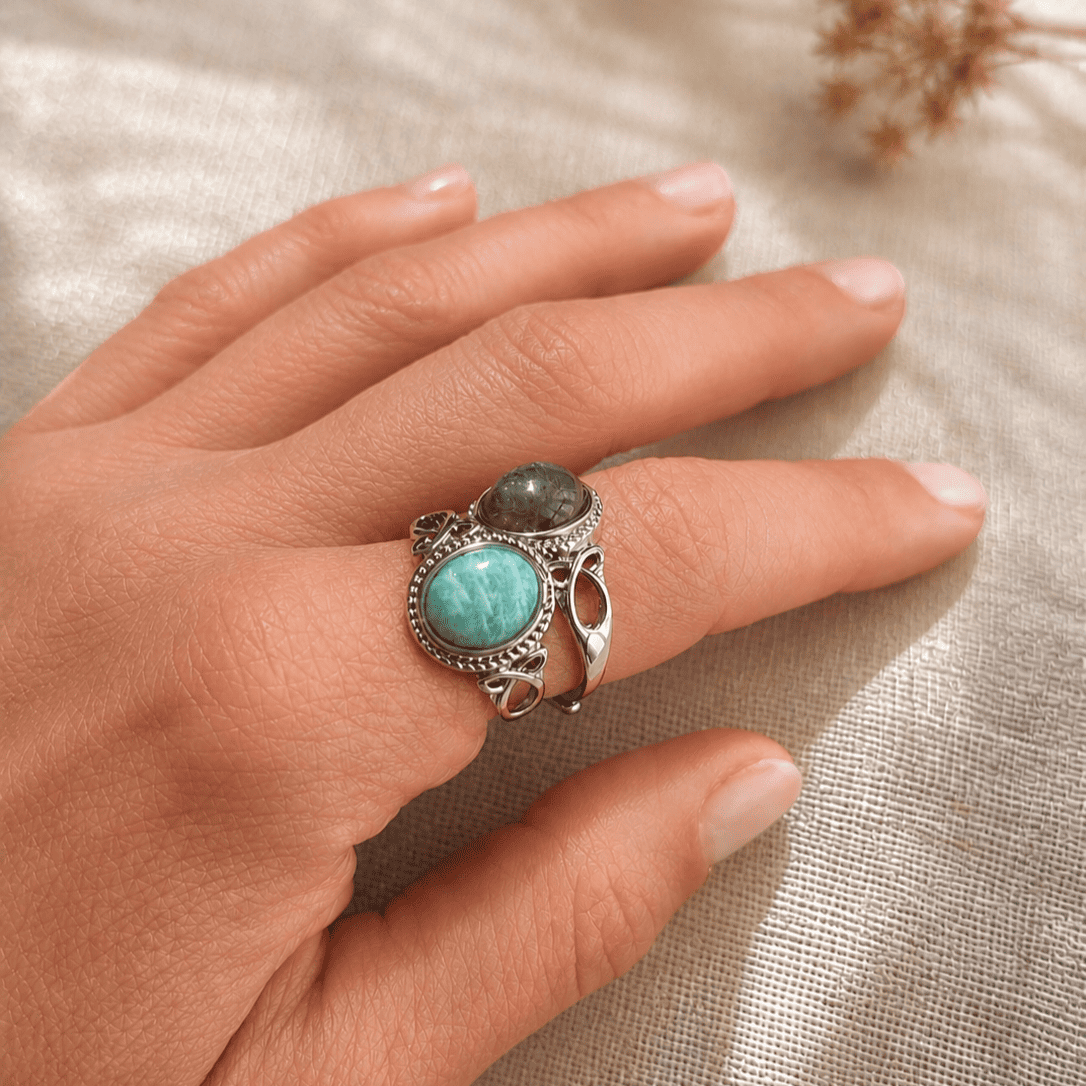 BAGUE ROXANE AMAZONITE