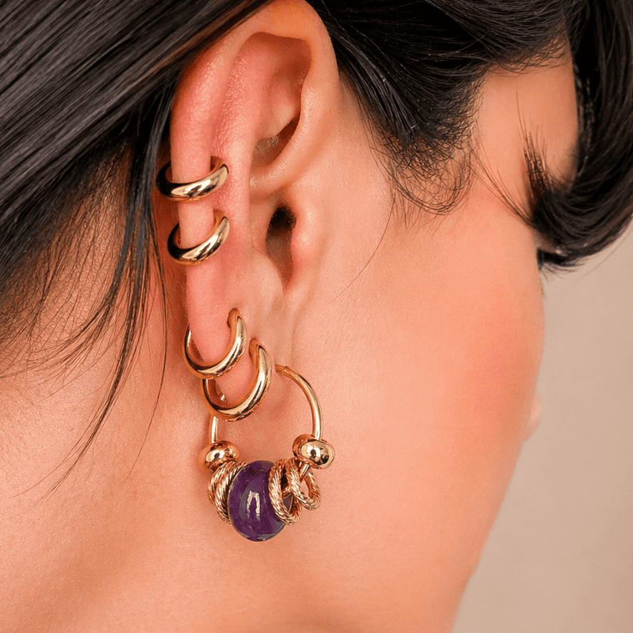 BOUCLE VICTORIA AMETHYSTE GOLD