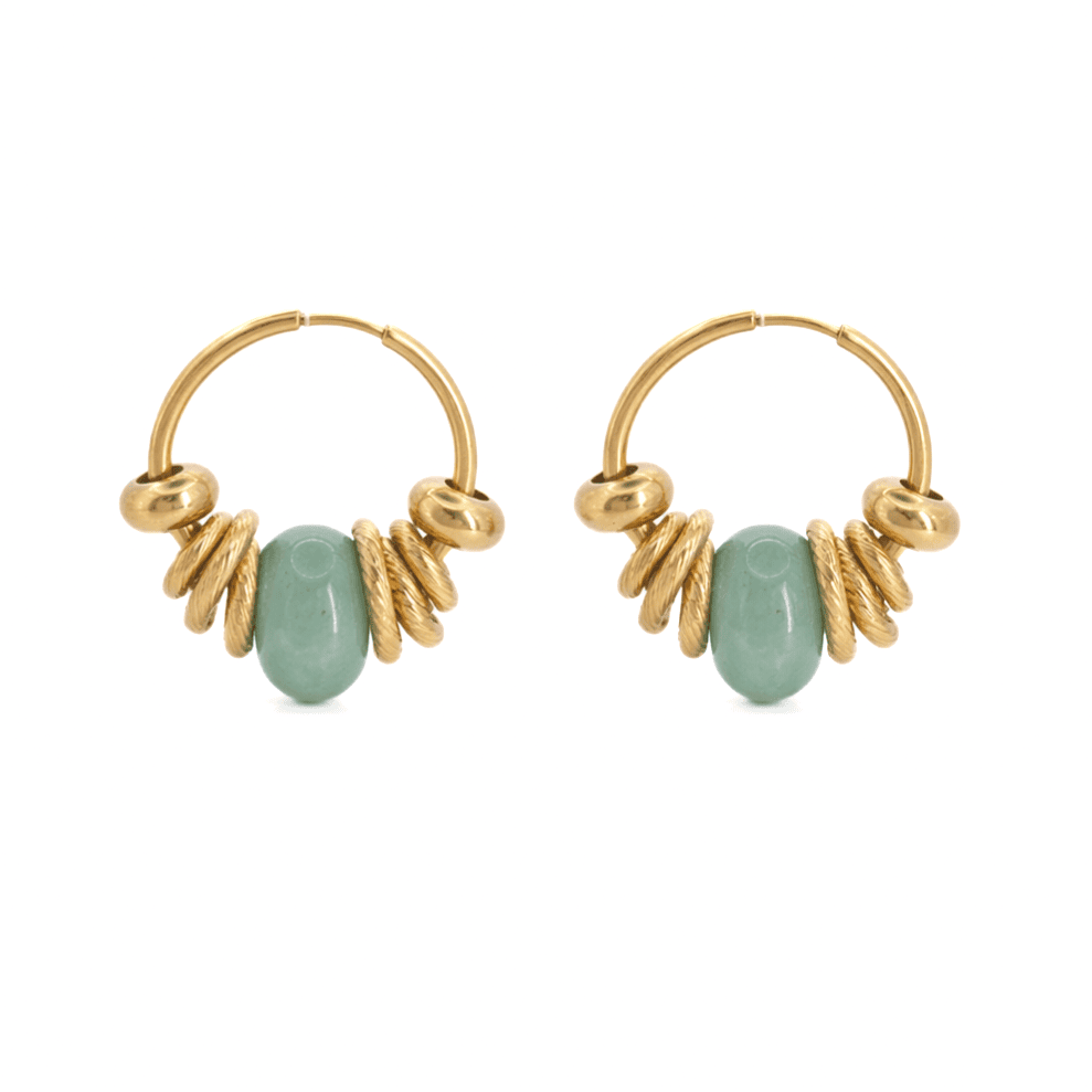 BOUCLE VICTORIA AVENTURINE GOLD