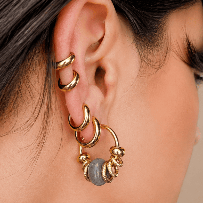 BOUCLE VICTORIA LABRADORITE GOLD
