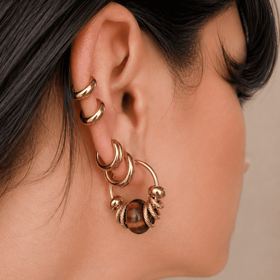 BOUCLE VICTORIA OEIL DE TIGRE GOLD