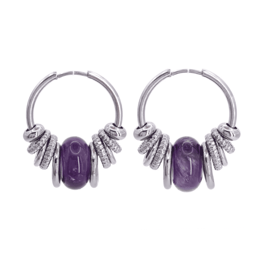 BOUCLE VICTORIA AMETHYSTE SILVER
