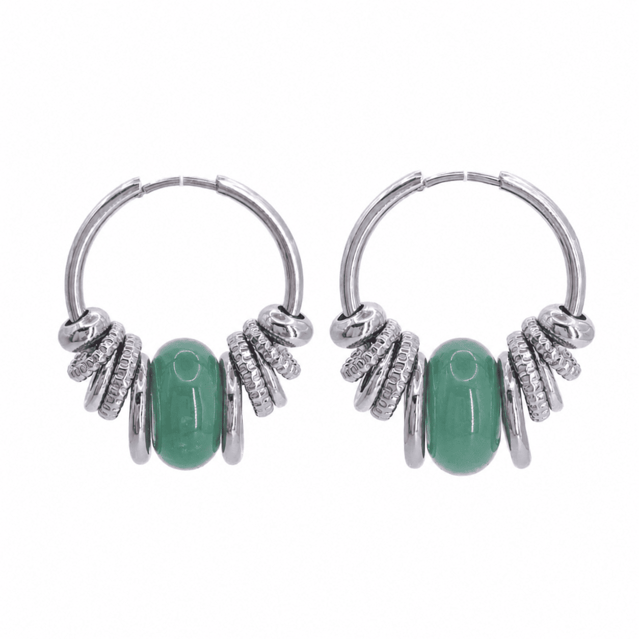 BOUCLE VICTORIA AVENTURINE SILVER