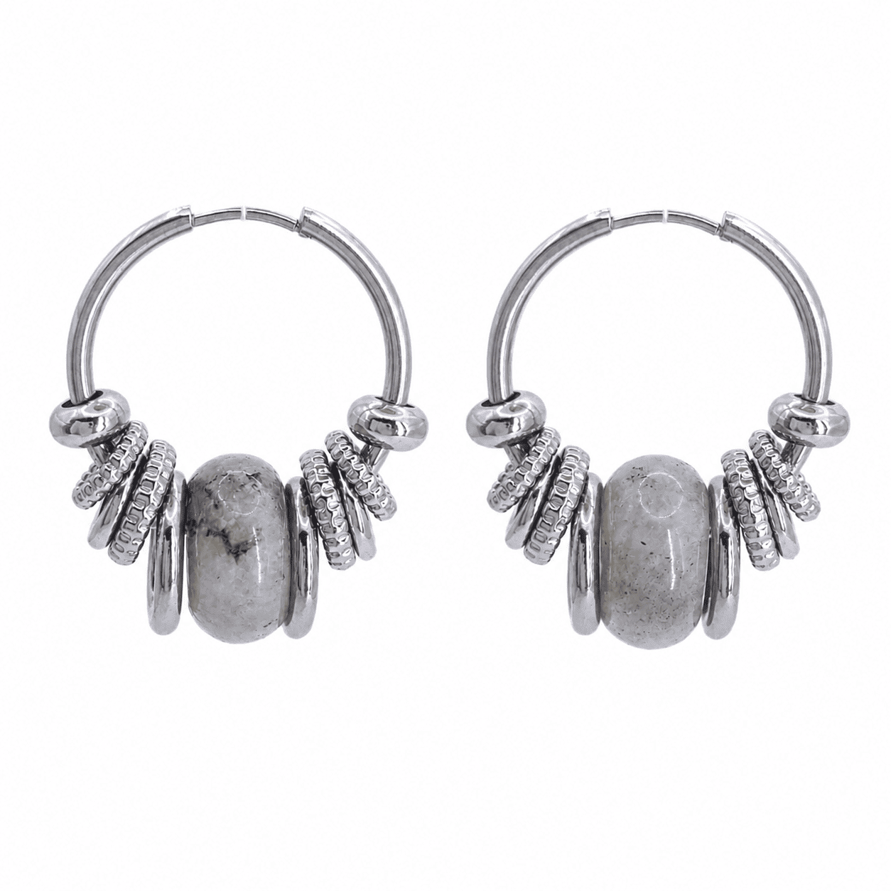 BOUCLE VICTORIA LABRADORITE SILVER