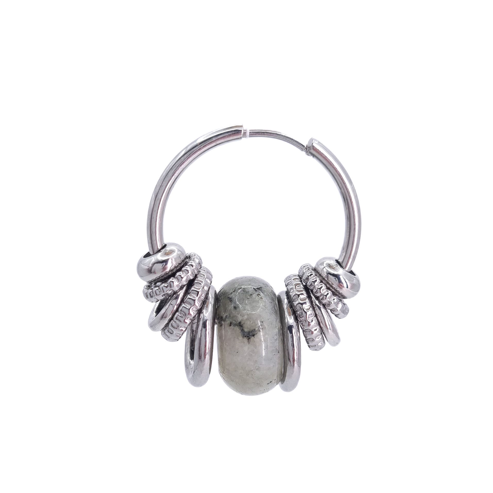 BOUCLE VICTORIA LABRADORITE SILVER