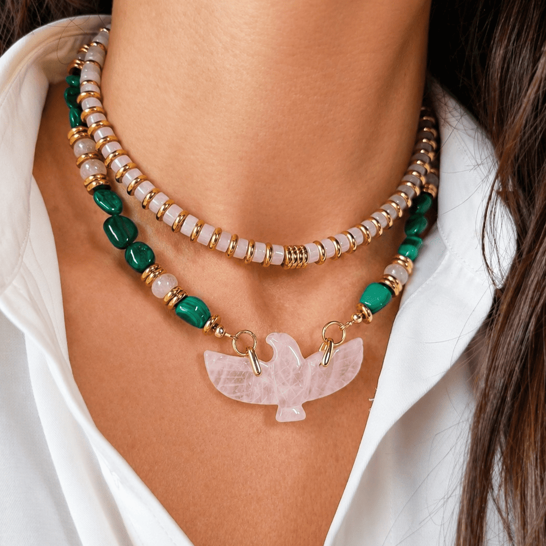 COLLIER CHARLOTTE MALACHITE
