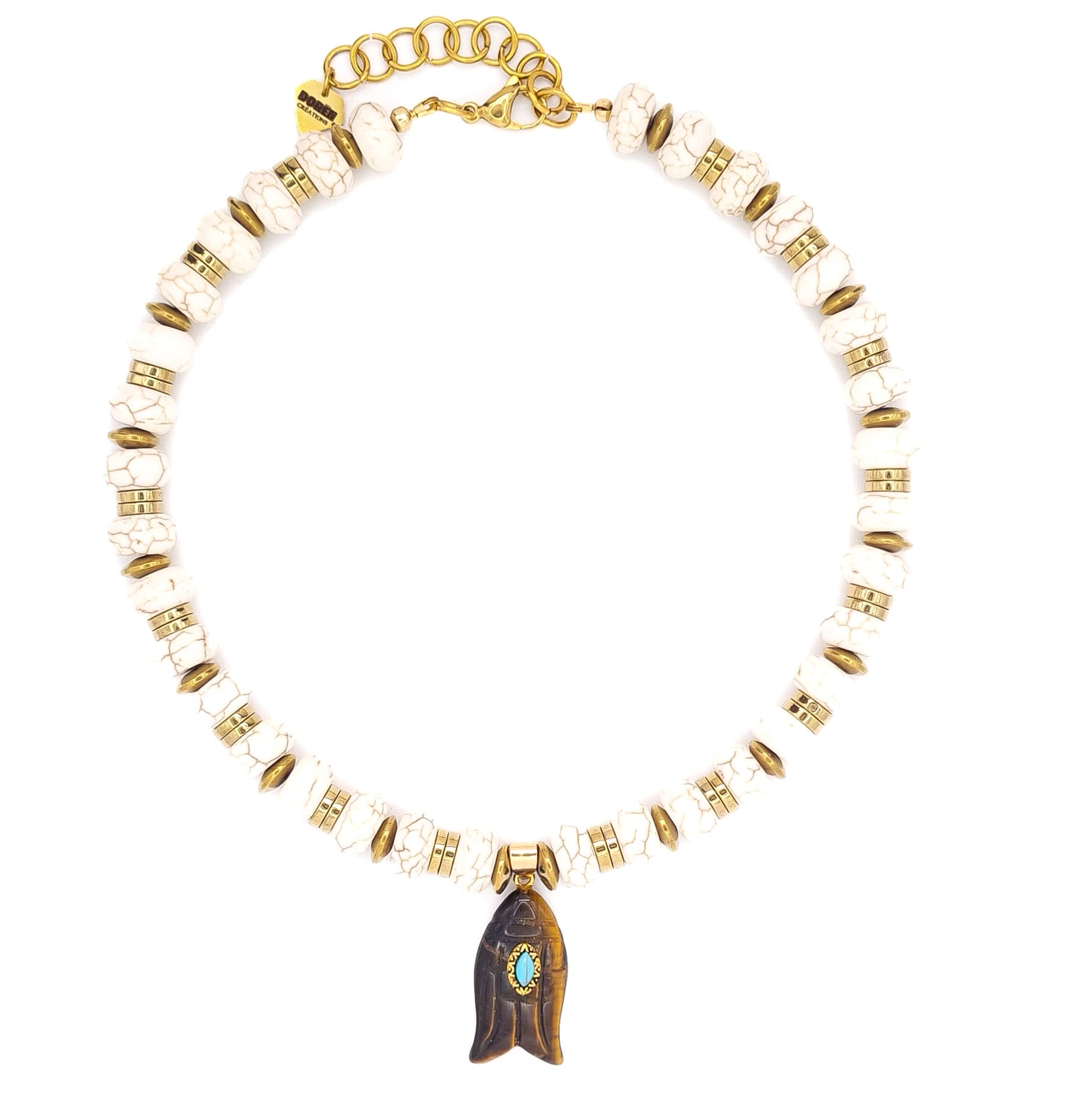 COLLIER DONA OEIL DE TIGRE