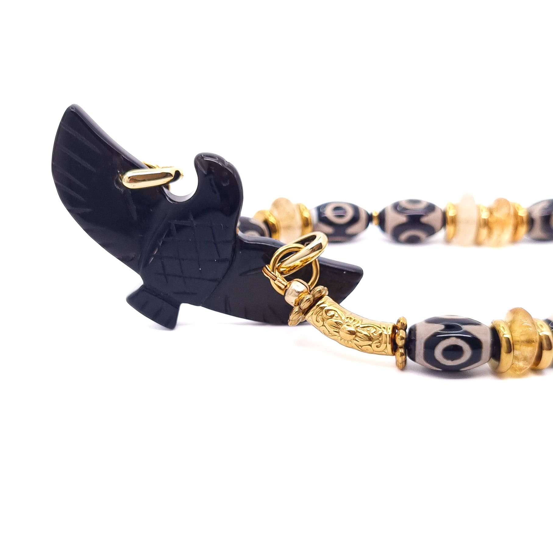COLLIER LIA AGATE NOIR