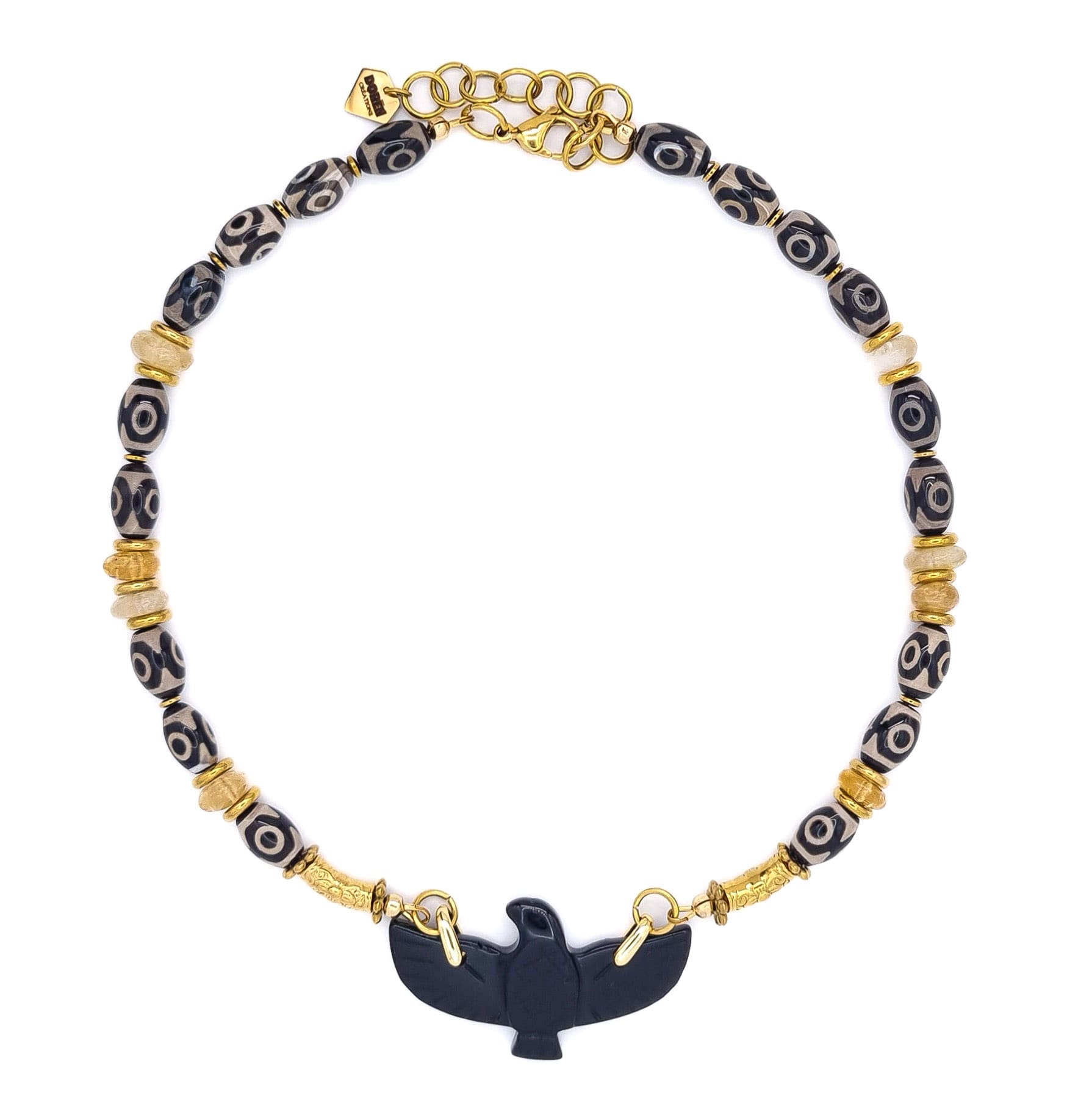 COLLIER LIA AGATE NOIR