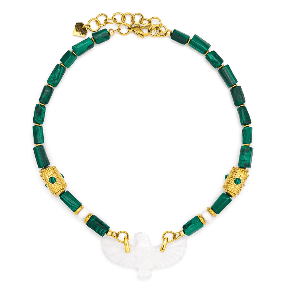 COLLIER LIBI MALACHITE