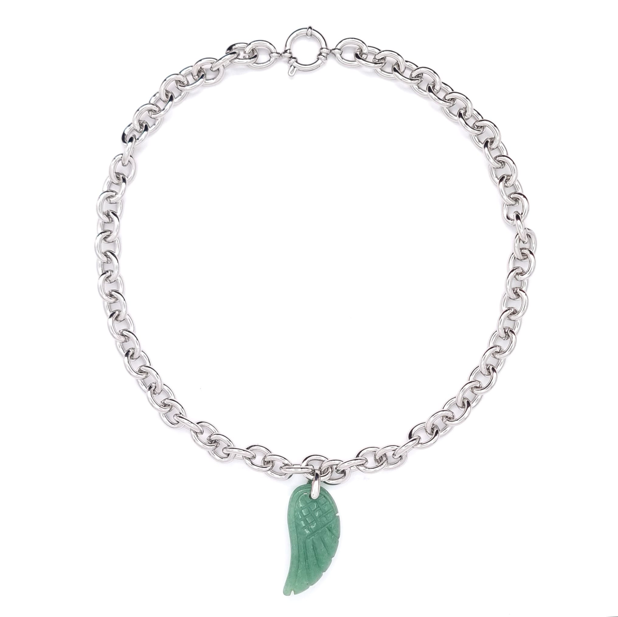 COLLIER NERIA AVENTURINE SILVER