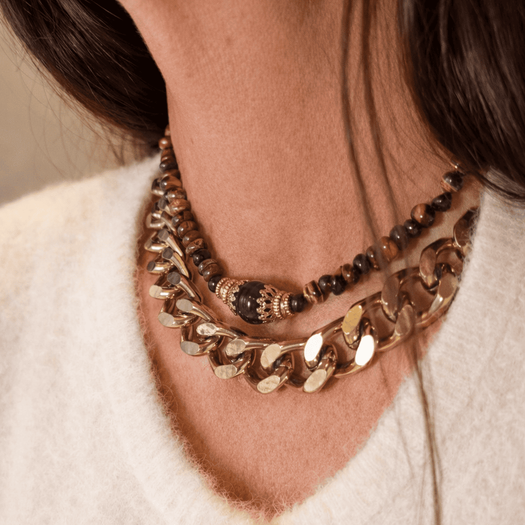COLLIER NOLA OEIL DE TIGRE
