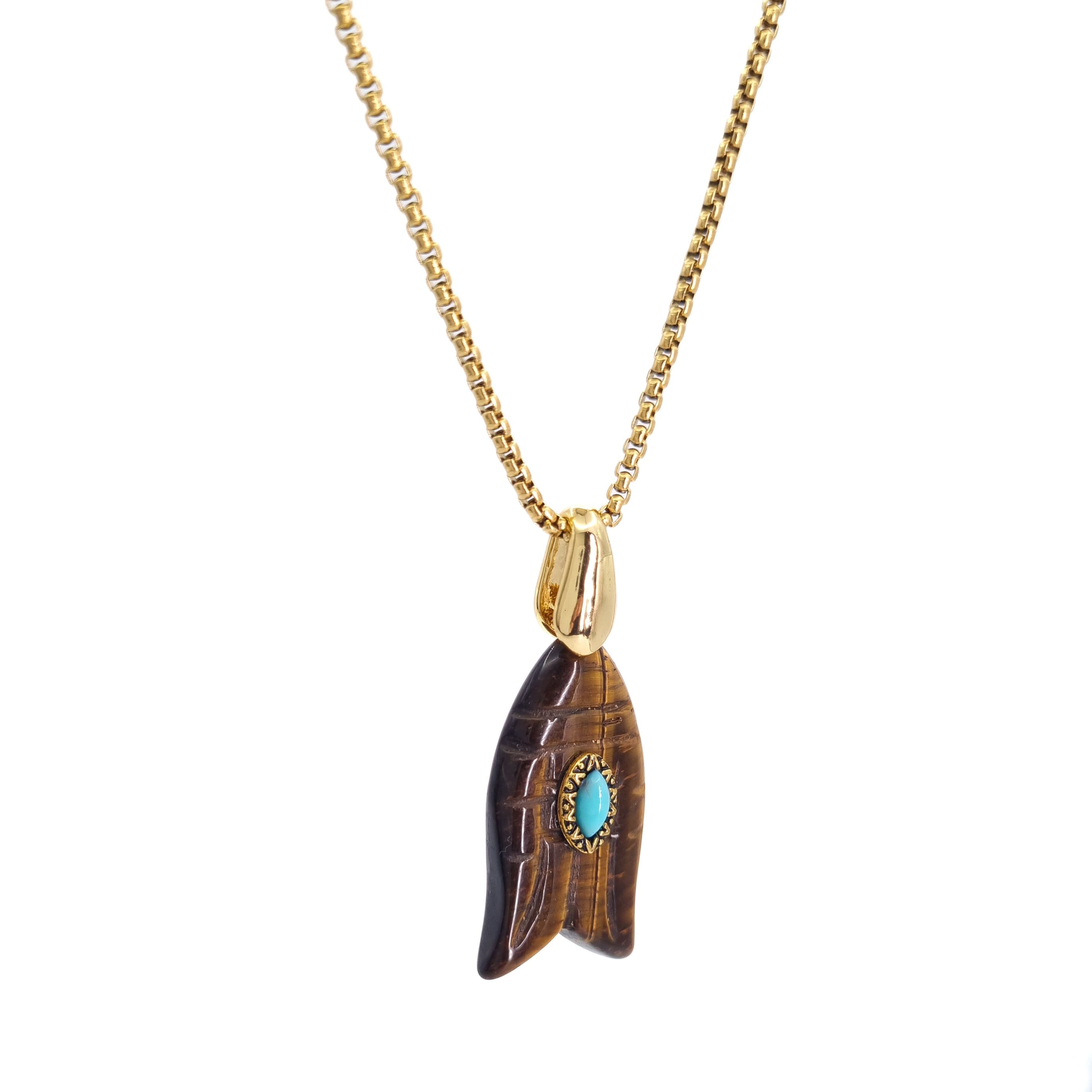 COLLIER HALLE OEIL DE TIGRE