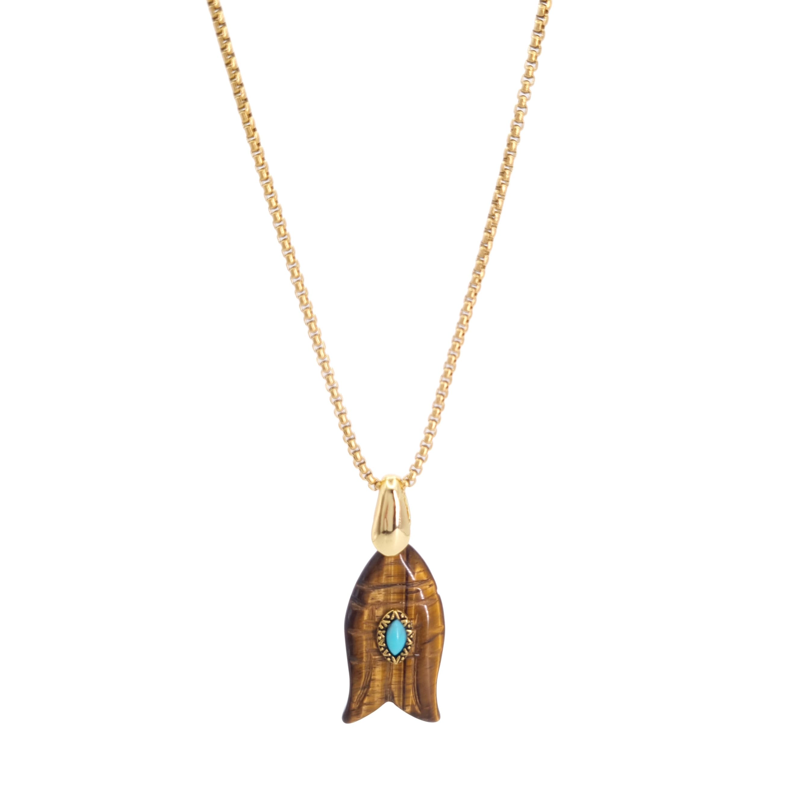 COLLIER HALLE OEIL DE TIGRE