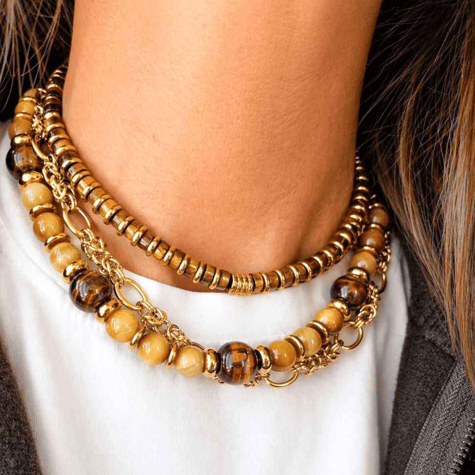 COLLIER ORENA OEIL DE TIGRE