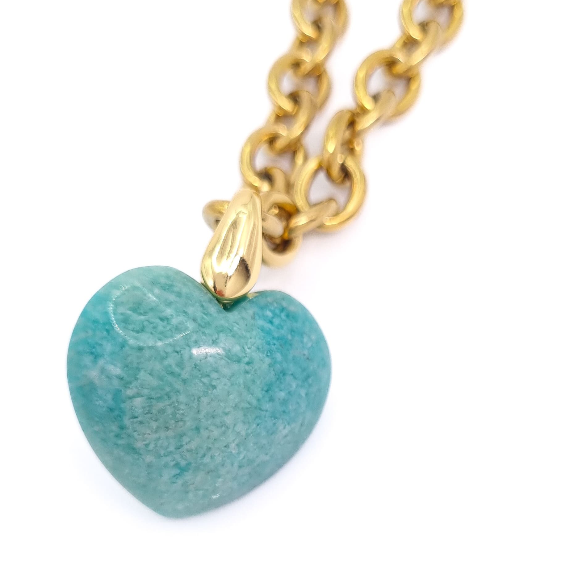 COLLIER PASSION AMAZONITE GOLD