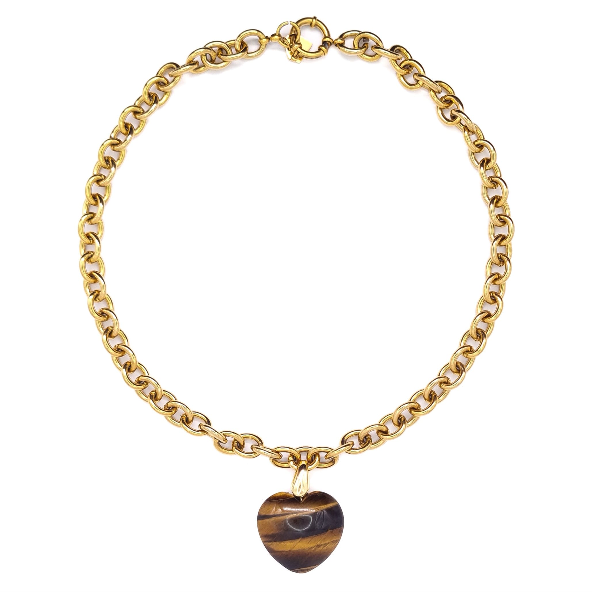 COLLIER PASSION OEIL DE TIGRE GOLD