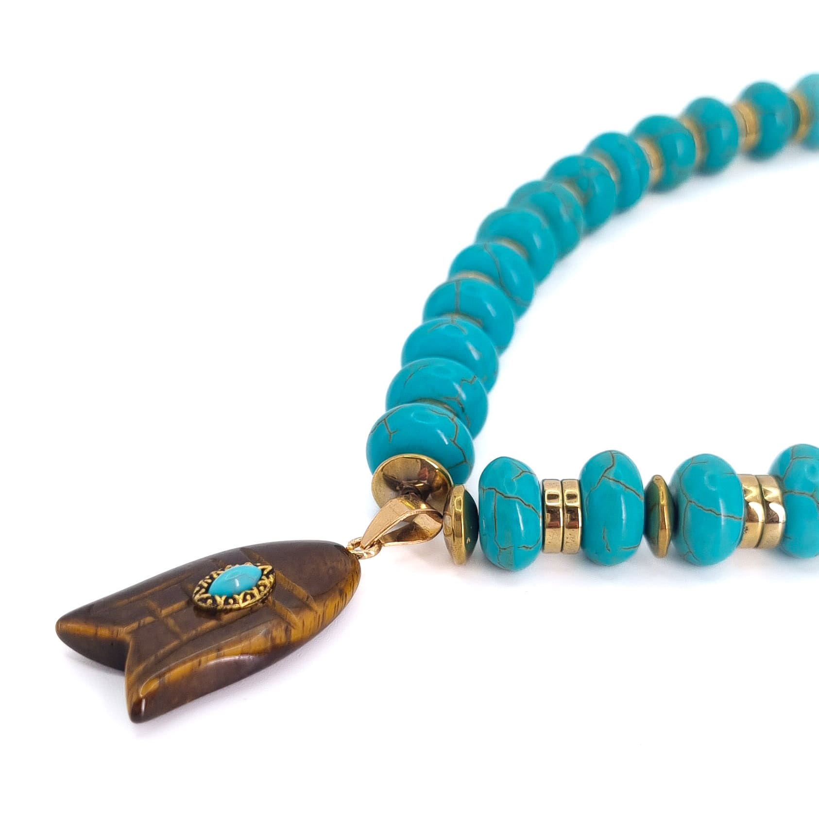 COLLIER ROMY OEIL DE TIGRE