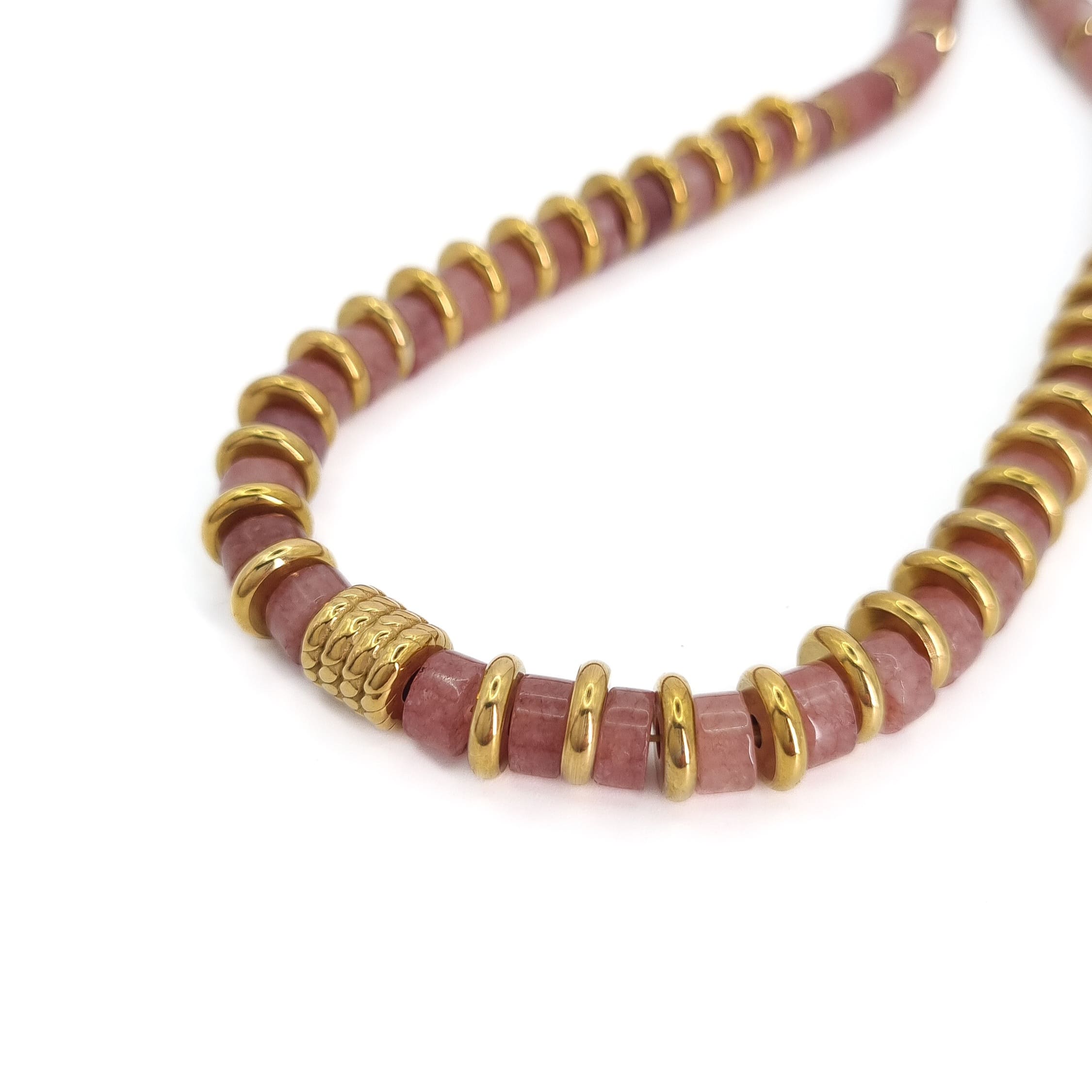 COLLIER ZOE QUARTZ FRAISE