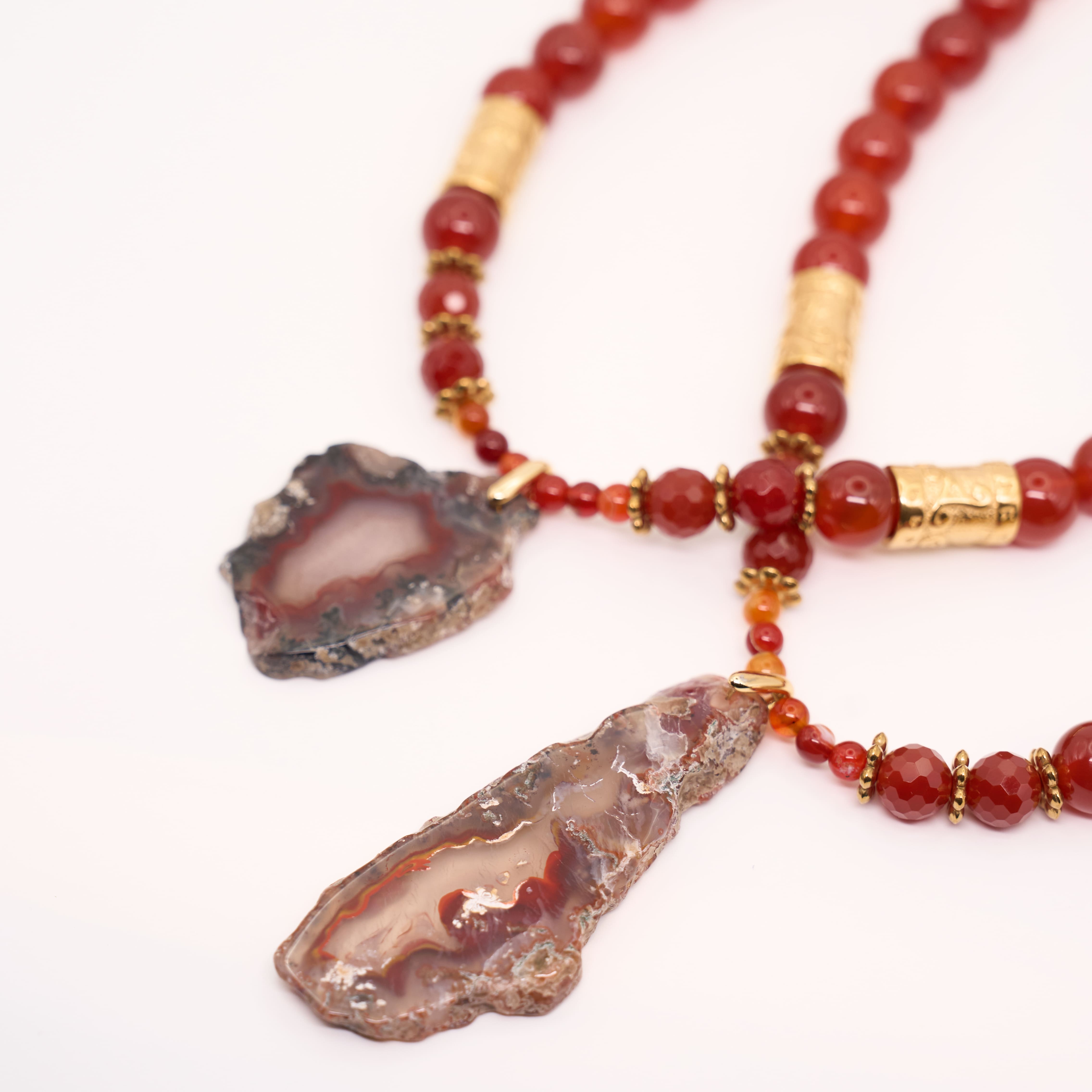 COLLIER AGATE CORNALINE