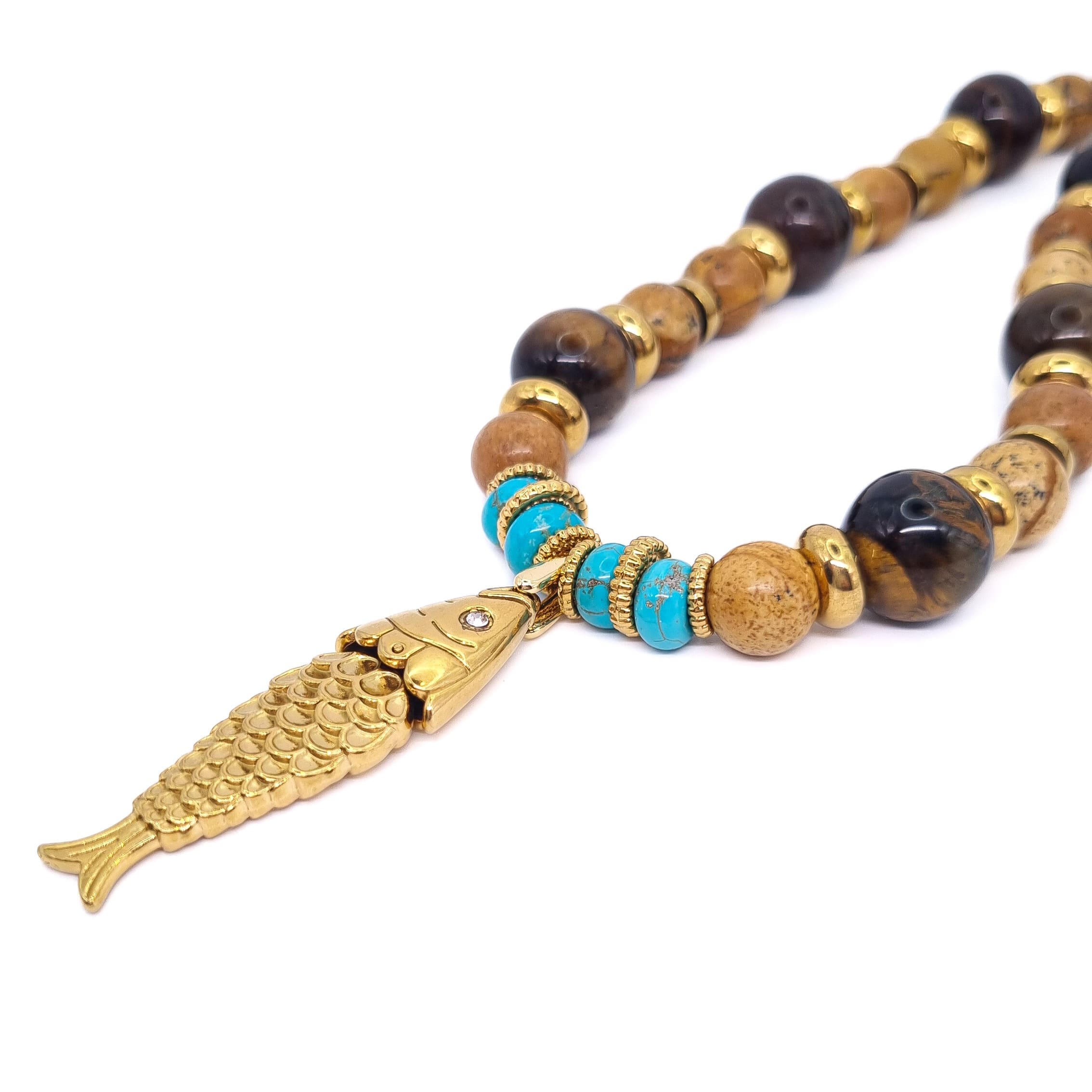 COLLIER TALI FISH JASPE PAYSAGE