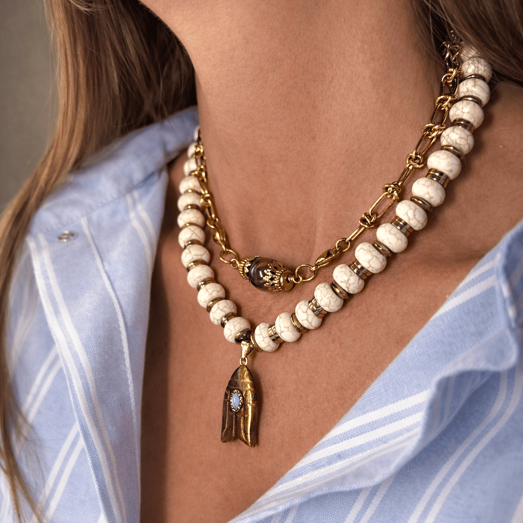 COLLIER DONA OEIL DE TIGRE