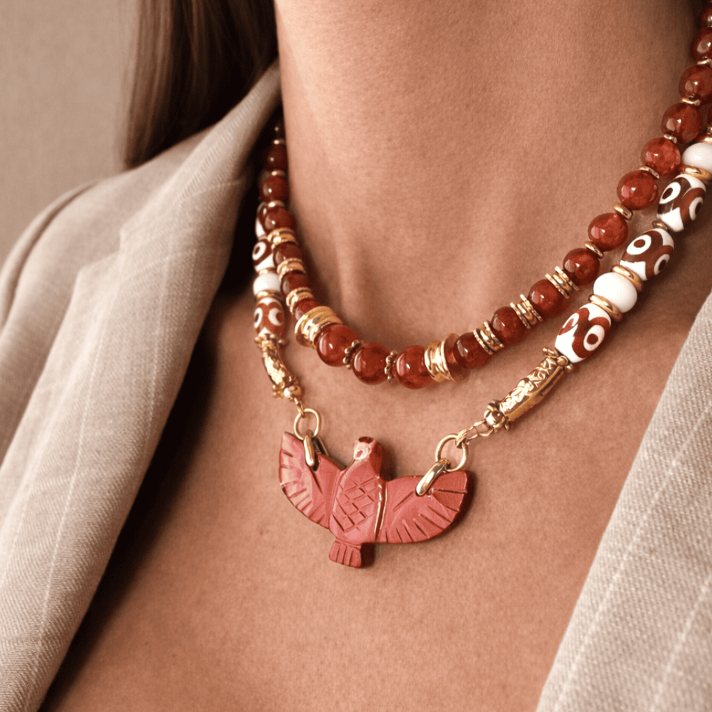 COLLIER LIA AGATE CORNALINE