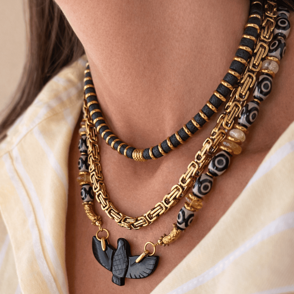 COLLIER ZOE VOLCANIQUE GOLD