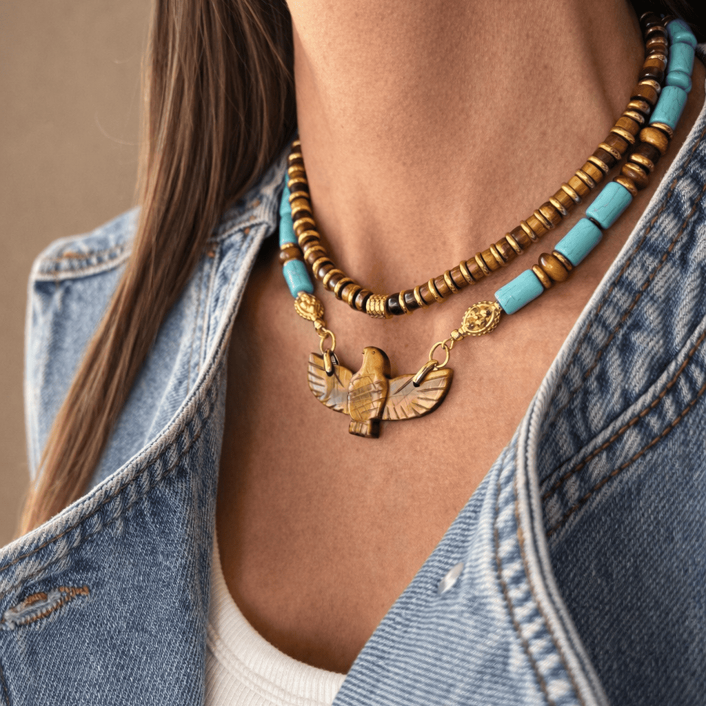 COLLIER LIANNA OEIL DE TIGRE